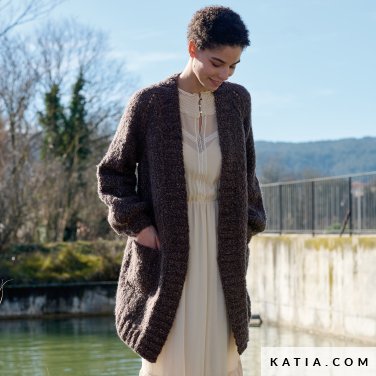 patroon breien haken dames jas herfst winter katia 7533 5a p