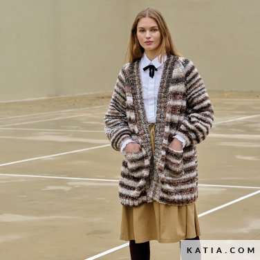 patroon breien haken dames jas herfst winter katia 7533 5b p