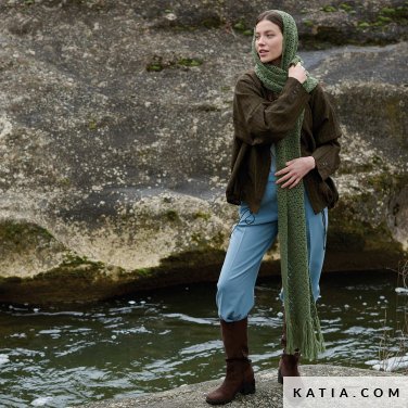 patroon breien haken dames sjaal herfst winter katia 7533 26a p