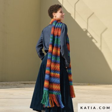 patroon breien haken dames sjaal herfst winter katia 7533 26b p