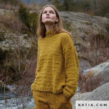 patroon breien haken dames trui herfst winter katia 7533 14a p
