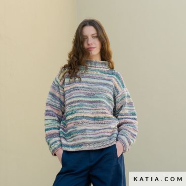 patroon breien haken dames trui herfst winter katia 7533 14b p