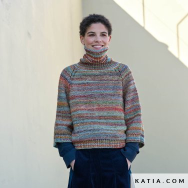 patroon breien haken dames trui herfst winter katia 7533 17b p