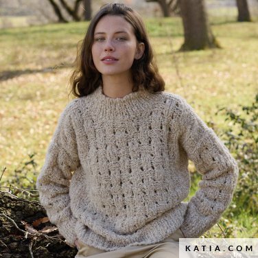 patroon breien haken dames trui herfst winter katia 7533 4a p