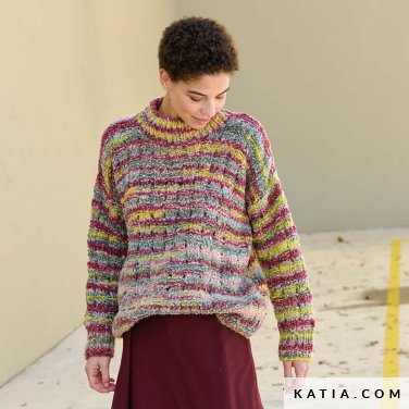 patroon breien haken dames trui herfst winter katia 7533 4b p