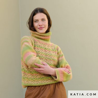 patroon breien haken dames trui herfst winter katia 7533 8b p