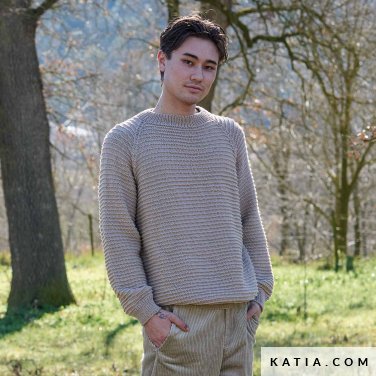 patroon breien haken heren trui herfst winter katia 7533 3 p