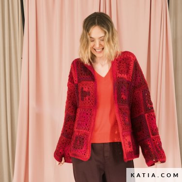 patroon breien haken dames jas herfst winter katia 7534 2 p