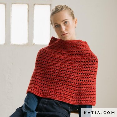 patroon breien haken dames stola herfst winter katia 7534 3 p