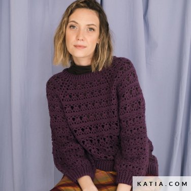 patroon breien haken dames trui herfst winter katia 7534 12 p