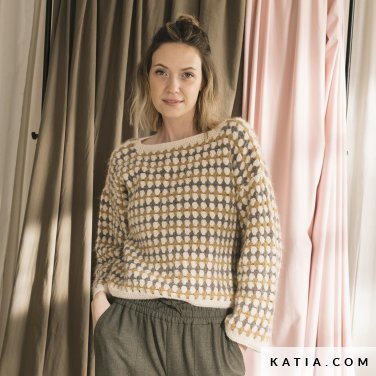 patroon breien haken dames trui herfst winter katia 7534 16 p