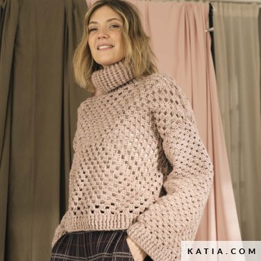 patroon breien haken dames trui herfst winter katia 7534 8 p