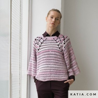 patroon breien haken dames trui herfst winter katia 7534 9 p
