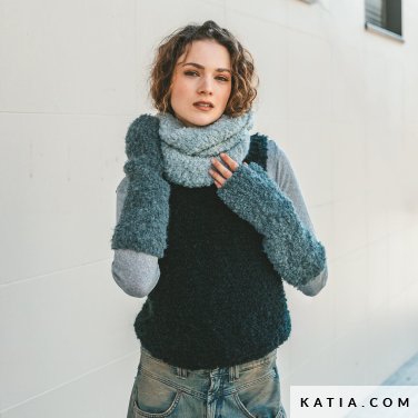 patroon breien haken dames colsjaal herfst winter katia 7535 16 p