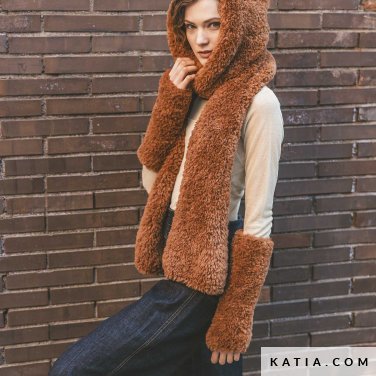 patroon breien haken dames handschoenen zonder vingers herfst winter katia 7535 9 p