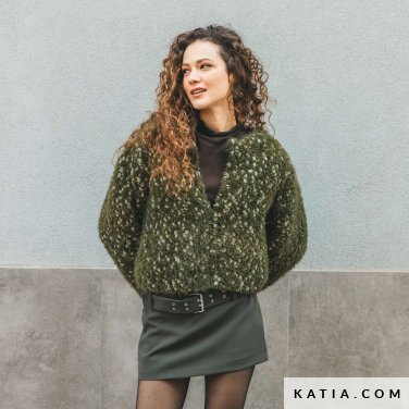 patroon breien haken dames jas herfst winter katia 7535 2 p