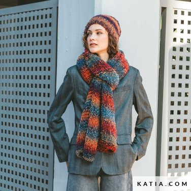 patroon breien haken dames set herfst winter katia 7535 5b p