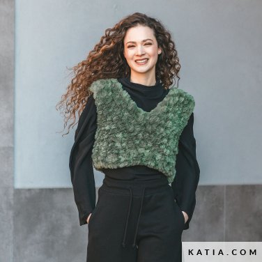 patroon breien haken dames vest herfst winter katia 7535 1 p