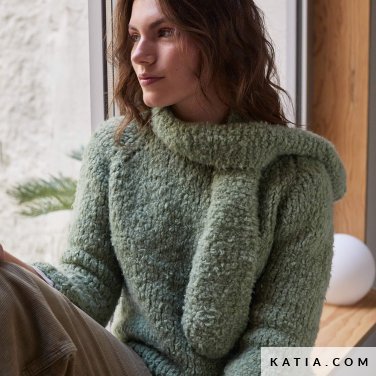patroon breien haken dames sjaal herfst winter katia 7536 8 p