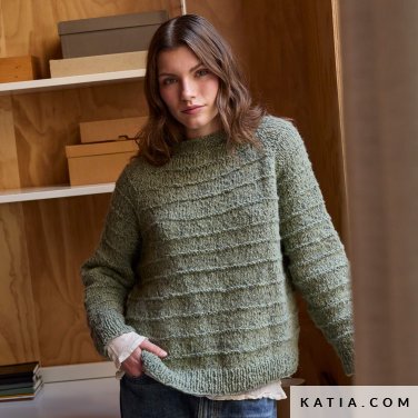 patroon breien haken dames trui herfst winter katia 7536 9 p