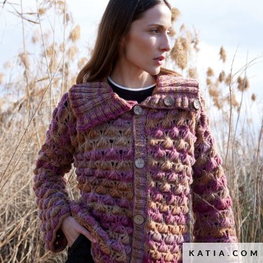 patroon breien haken dames jas herfst winter katia 7537 1 p