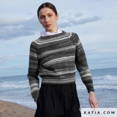 patroon breien haken dames trui herfst winter katia 7537 12 p
