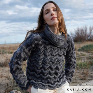 patroon breien haken dames trui herfst winter katia 7537 14 p