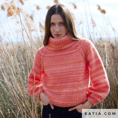 patroon breien haken dames trui herfst winter katia 7537 3 p