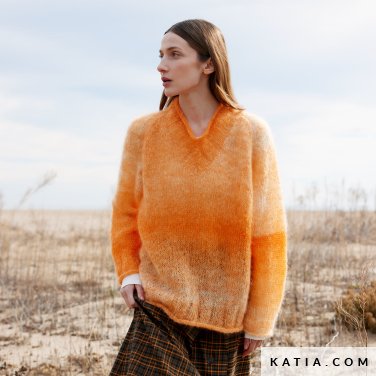 patroon breien haken dames trui herfst winter katia 7537 4 p