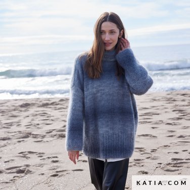 patroon breien haken dames trui herfst winter katia 7537 9 p