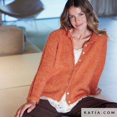 patroon breien haken dames jas herfst winter katia 7627 8 p