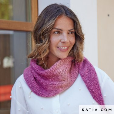 patroon breien haken dames sjaal herfst winter katia 7627 11 p
