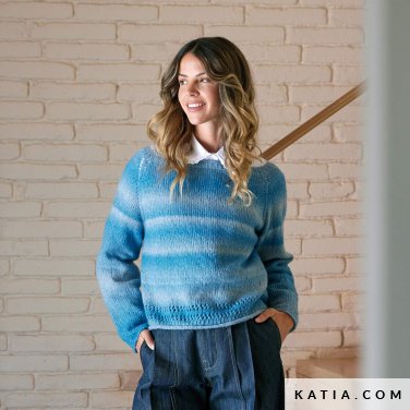 patroon breien haken dames trui herfst winter katia 7627 4 p