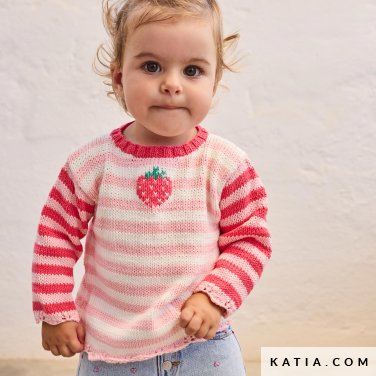 patron tejer punto ganchillo bebe jersey primavera verano katia 7692 32 p