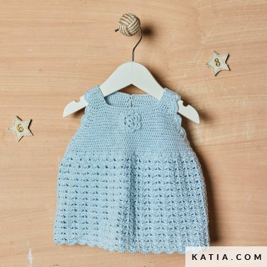 patron tejer punto ganchillo bebe vestido primavera verano katia 7692 24 p