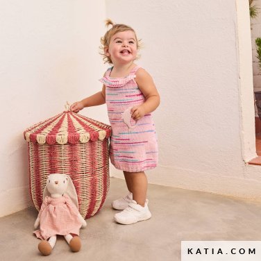 patron tejer punto ganchillo bebe vestido primavera verano katia 7692 34 p