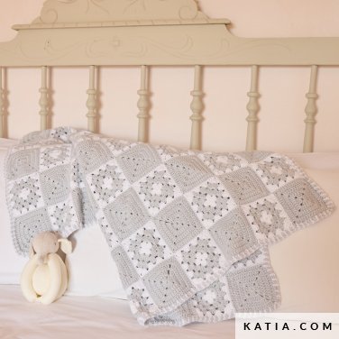 patroon breien haken baby deken lente zomer katia 7692 1 p