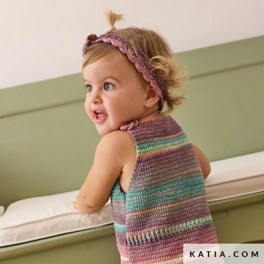 patroon breien haken baby diadeem lente zomer katia 7692 35a p
