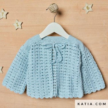patroon breien haken baby jas lente zomer katia 7692 23 p