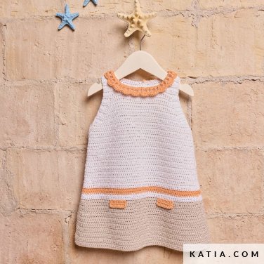 patroon breien haken baby jurk lente zomer katia 7692 14 p