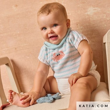 patroon breien haken baby t shirt lente zomer katia 7692 19 p