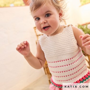 patroon breien haken baby topje lente zomer katia 7692 33 p
