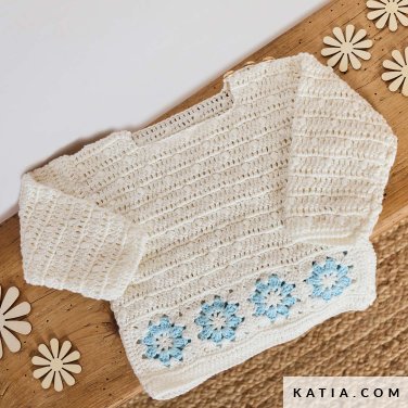 patroon breien haken baby trui lente zomer katia 7692 20 p