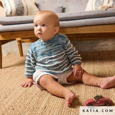 patroon breien haken baby trui lente zomer katia 7692 29 p