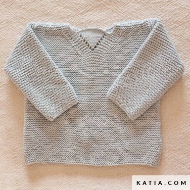 patroon breien haken baby trui lente zomer katia 7692 3 p