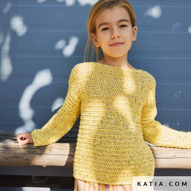 patron tejer punto ganchillo ninos jersey primavera verano katia 7693 13 p