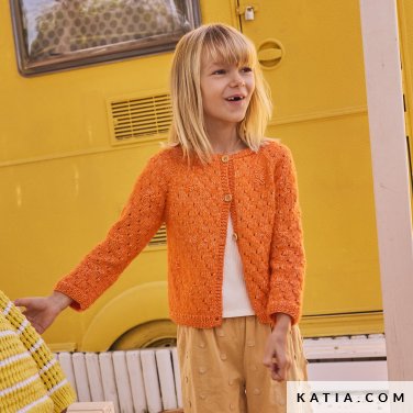 patroon breien haken kinderen jas lente zomer katia 7693 15 p