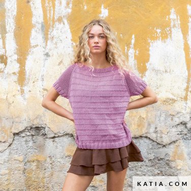 patroon breien haken dames t shirt lente zomer katia 7694 23 p