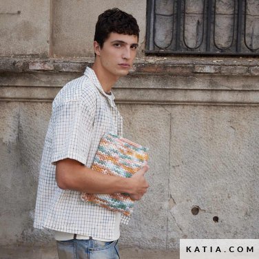 patron tejer punto ganchillo hogar funda tablet primavera verano katia 7697 27 p