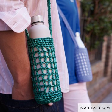 patron tejer punto ganchillo hogar portabotella primavera verano katia 7697 14 p
